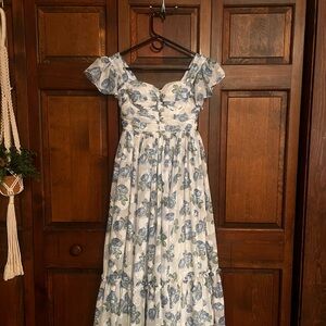 Petal & Pup Blue and Green Floral Dress